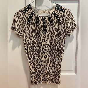 Tracy Reese Leopard Print Top